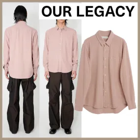 OUR LEGACY  |Unisex Silk Street Style Long Sleeves Plain Front Button