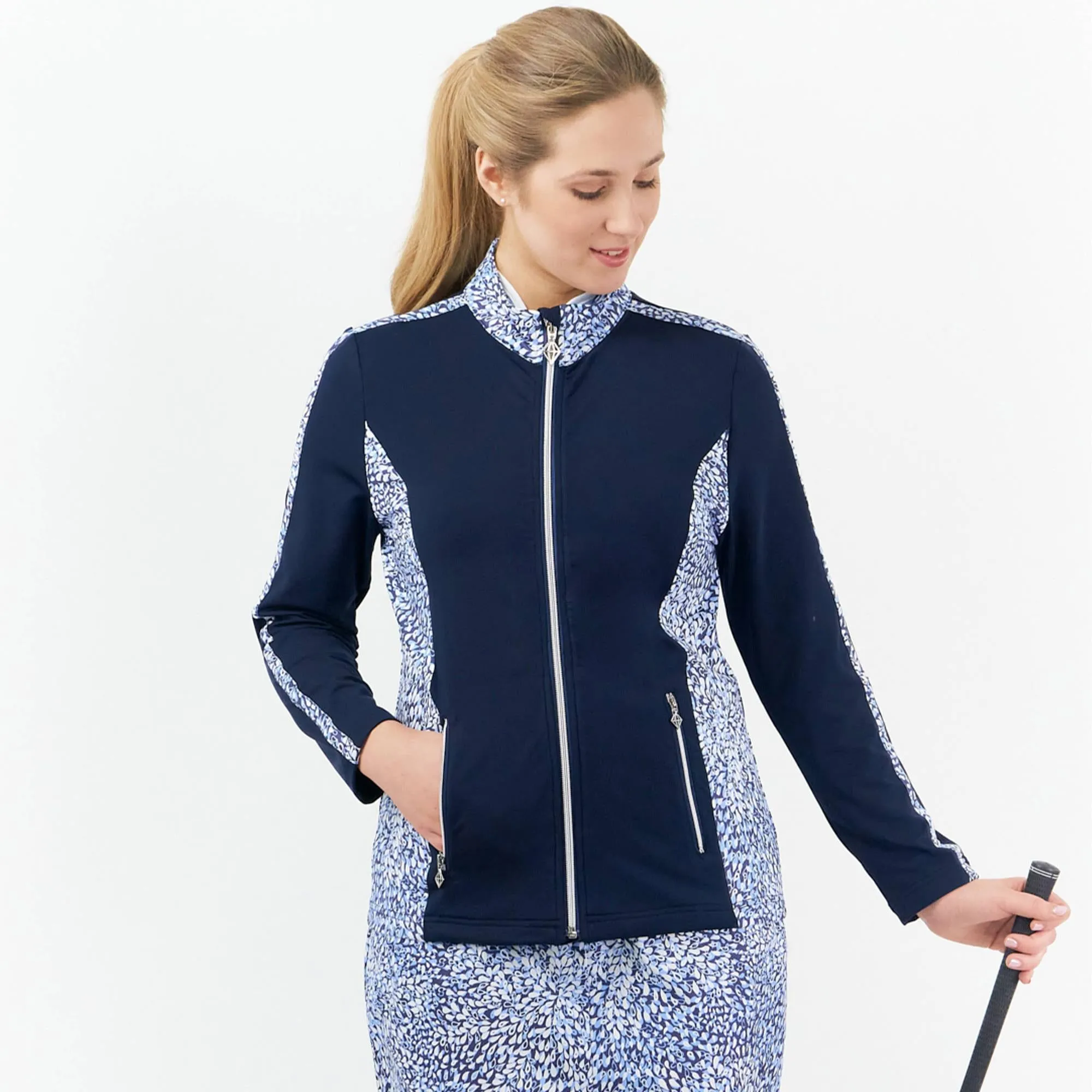 Pure Golf Breeze Ladies Golf Mid Layer Peardrop Sapphire