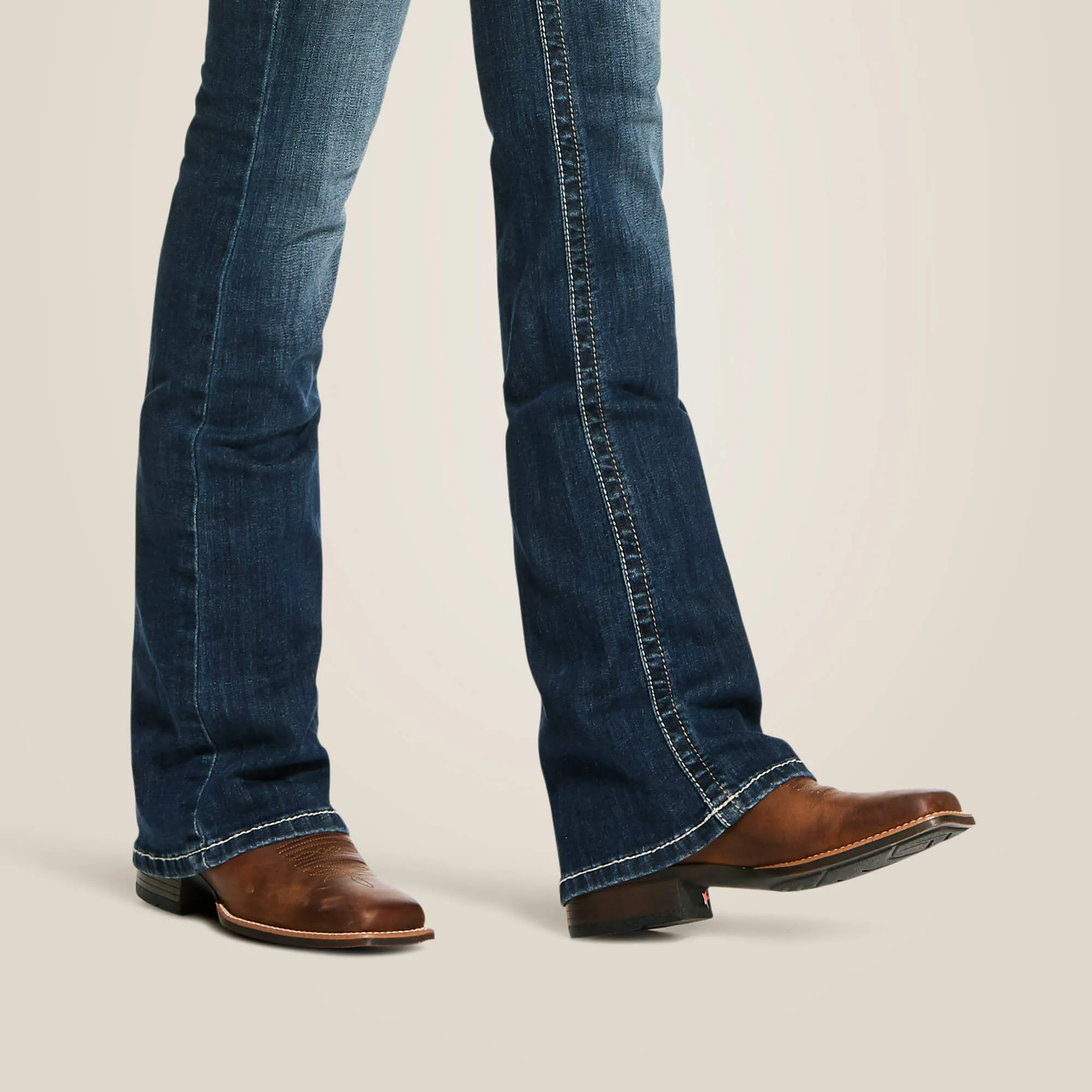 R.E.A.L. Mid Rise Stretch Entwined Festival Boot Cut Jean