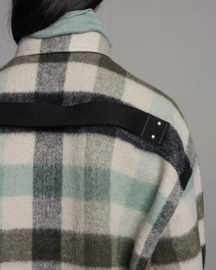 RICK OWENS  |Other Plaid Patterns Casual Style Wool Blended Fabrics