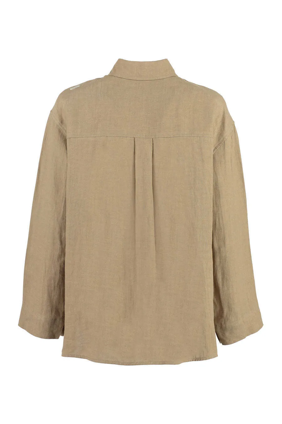 S Max Mara  |Casual Style Unisex Linen Long Sleeves Plain Medium