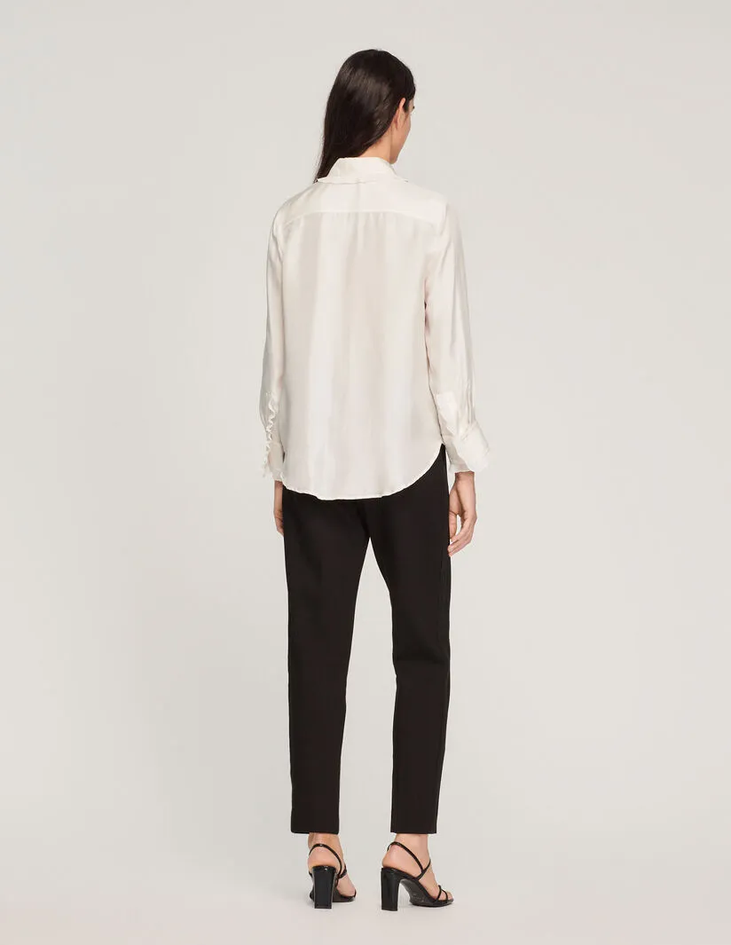 sandro  |Casual Style Silk Blended Fabrics Long Sleeves Plain