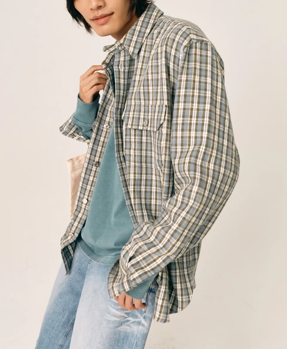 SATUR  |Other Plaid Patterns Unisex Street Style Long Sleeves Cotton