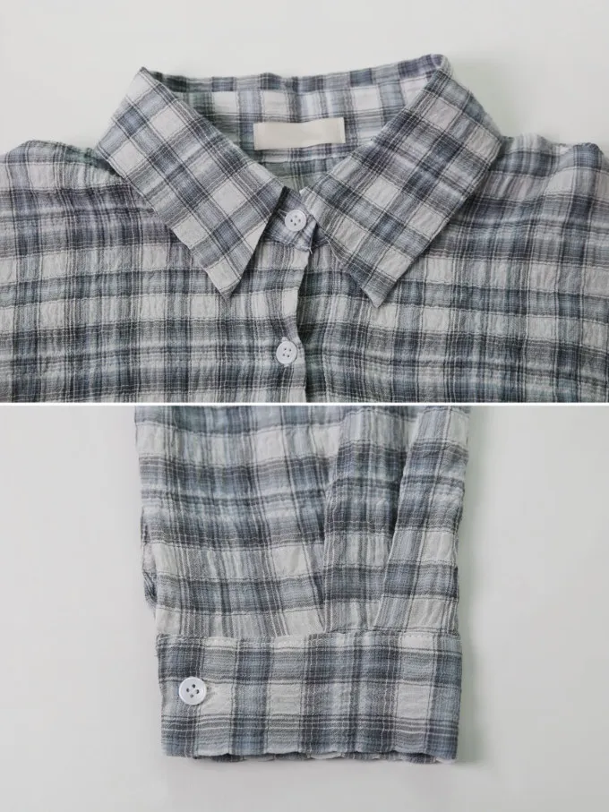 SHOPPERLAND  |Other Plaid Patterns Casual Style Street Style Long Sleeves