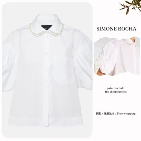 Simone Rocha  |Casual Style Street Style Plain Cotton Short Sleeves