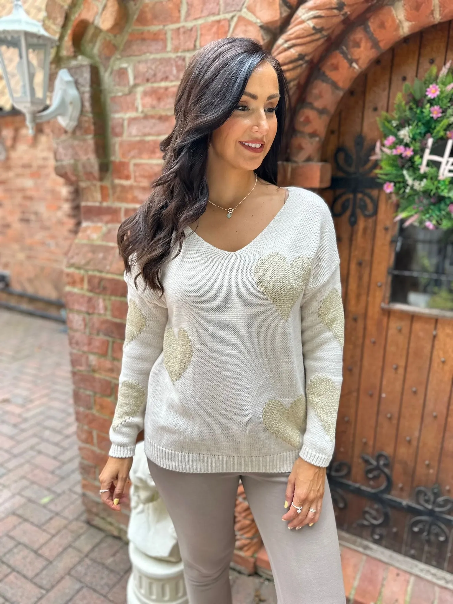 Stone Gold Heart Knit Betsie