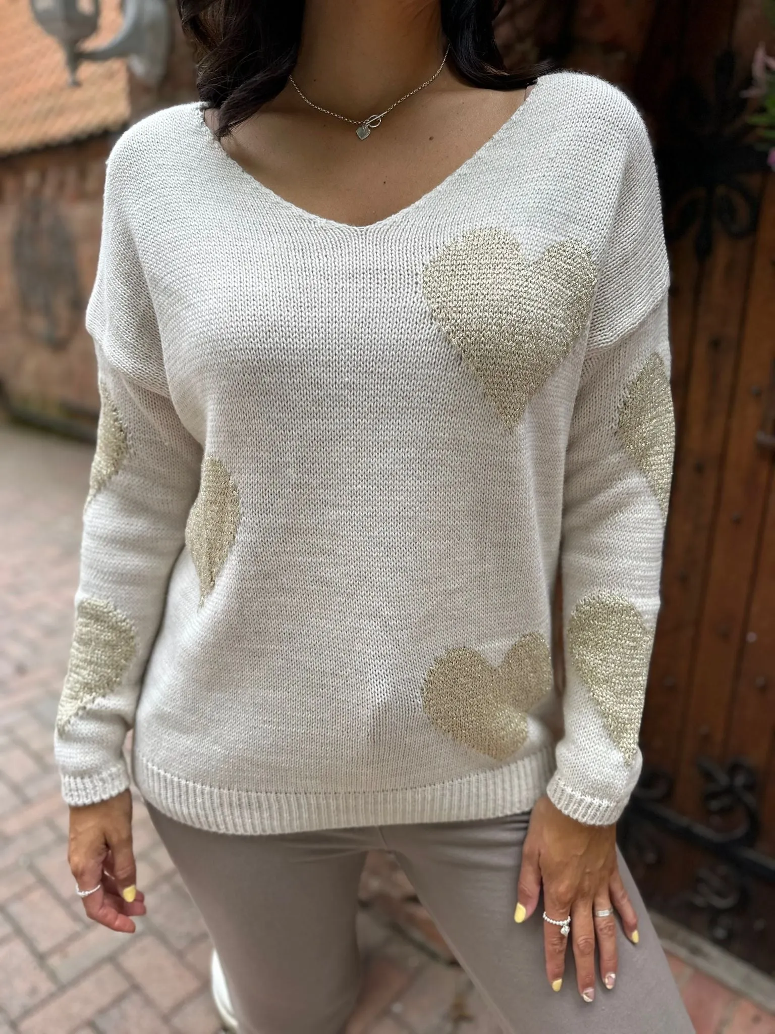 Stone Gold Heart Knit Betsie