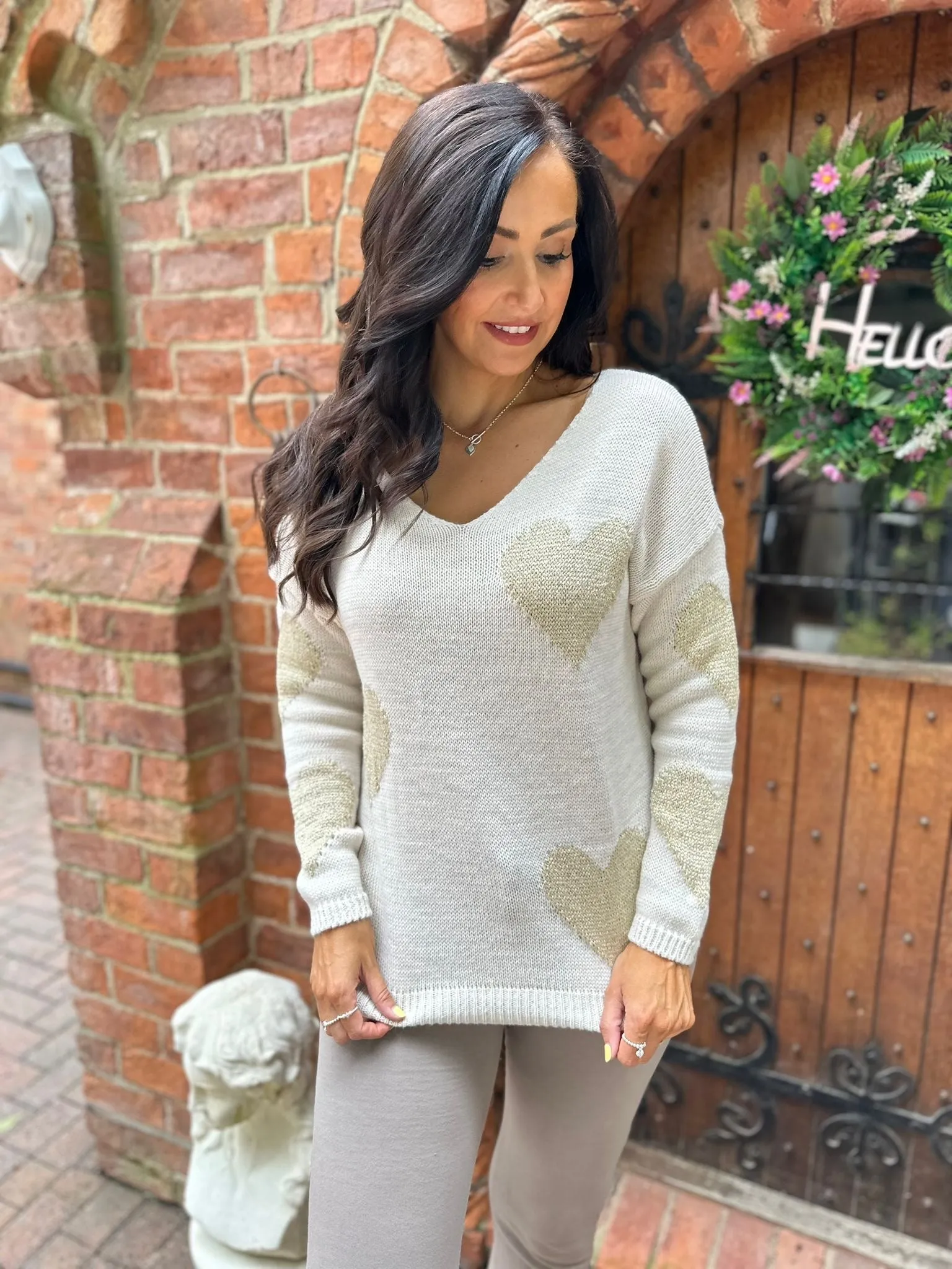 Stone Gold Heart Knit Betsie