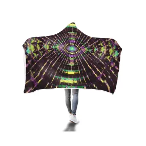 STRANGE EYE TIE DYE HOODED BLANKET