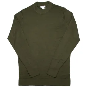 Sunspel - Mock Neck Merino Jumper - Green