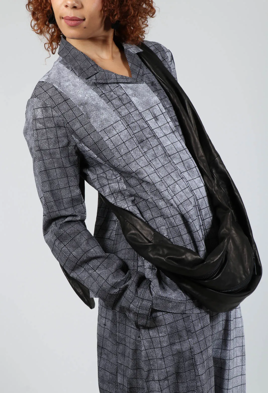 Tailored Jacket in Placed Black Print