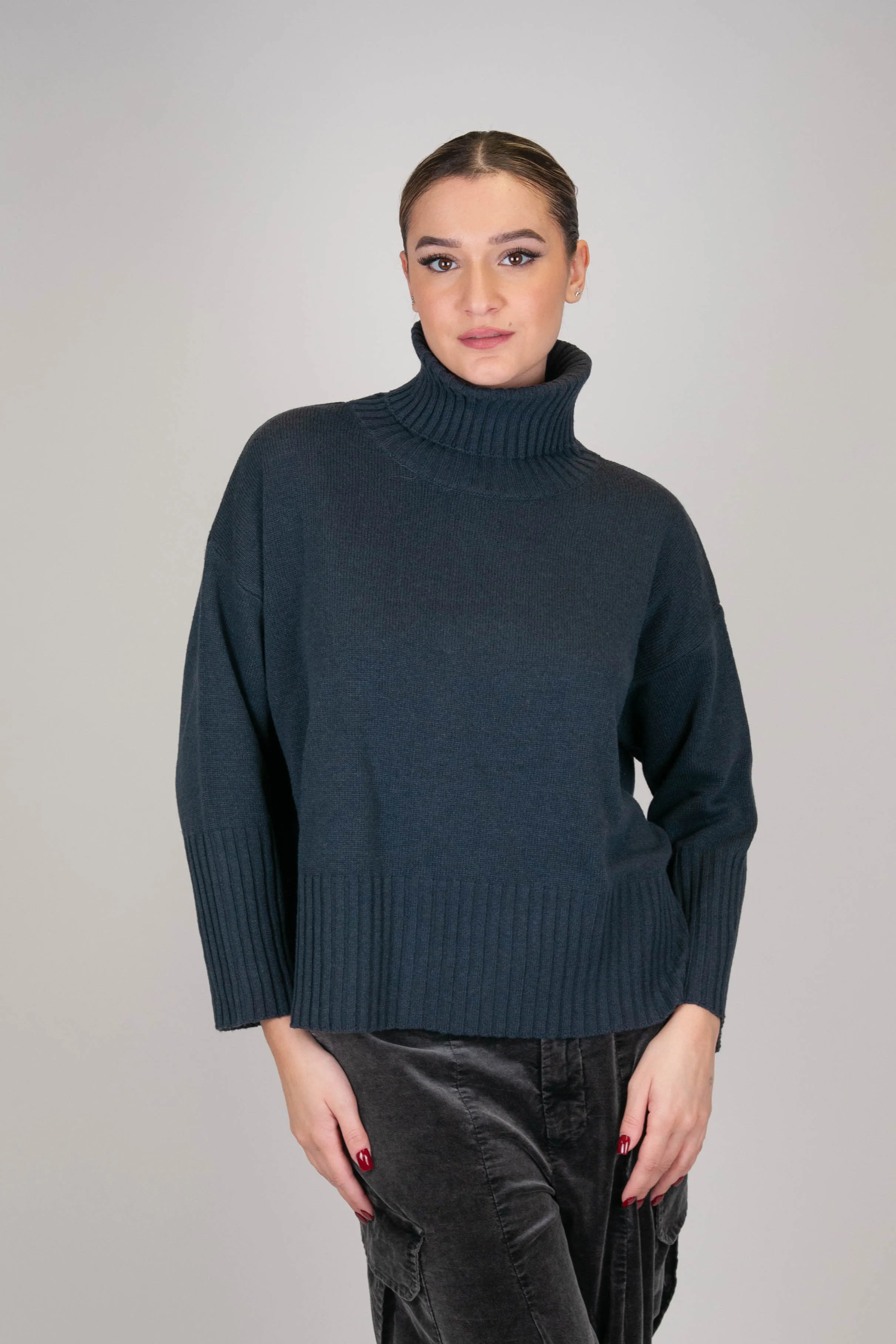 Tensione in - Dolcevita over in misto lana e cashmere