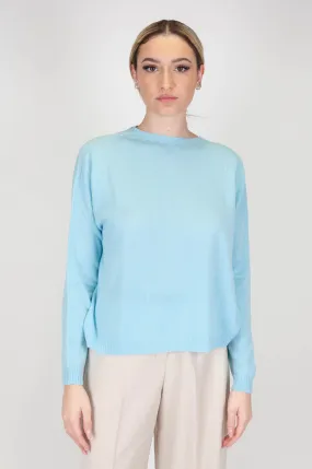 Tensione in - Maglia girocollo a scatola in 100% puro cashmere