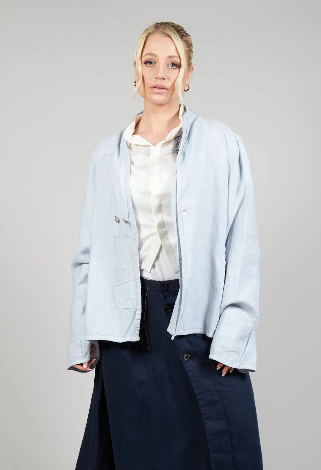 Textured Jacket in Original Cool Blue