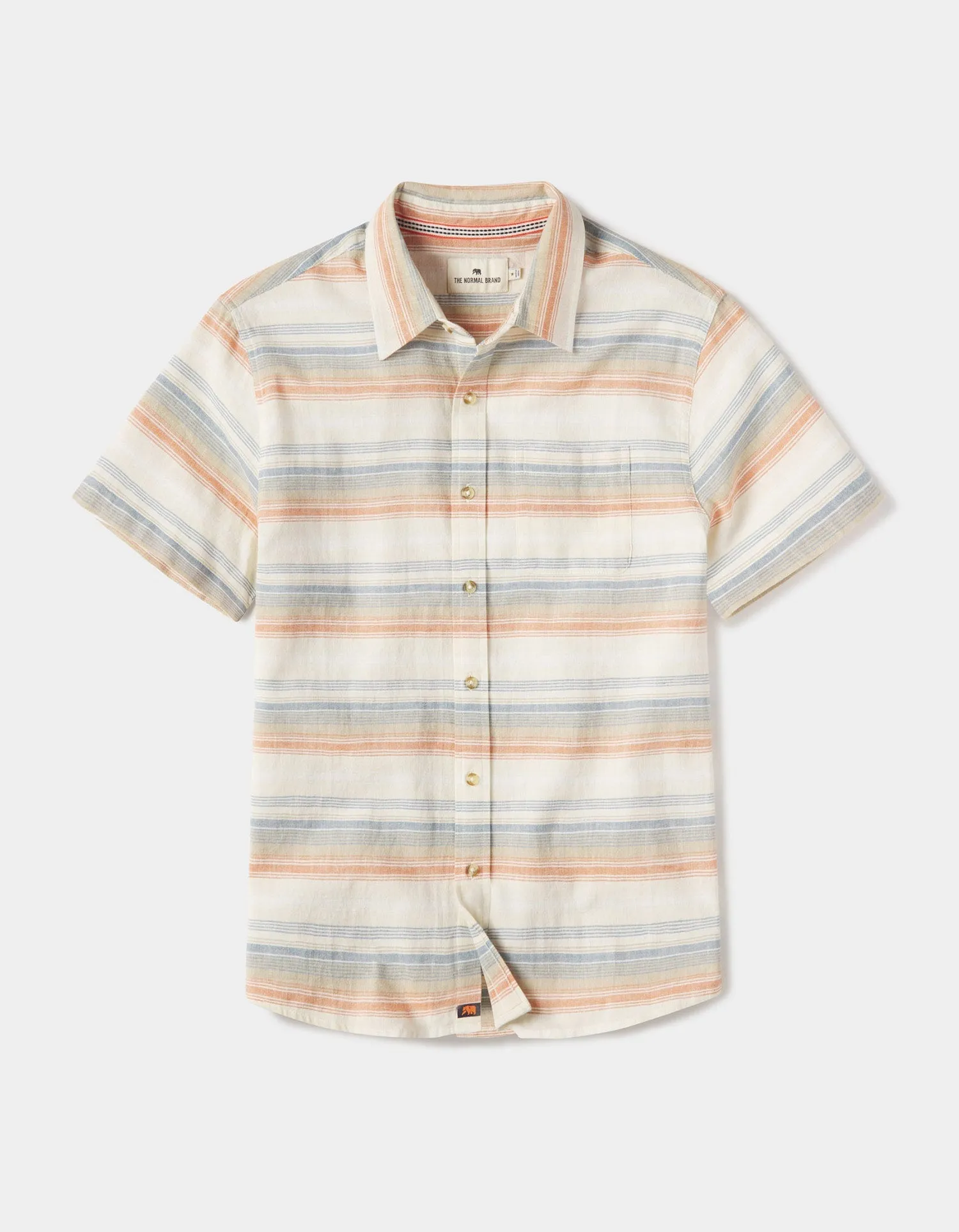 The Normal Brand Fresh Water Button-Up Shirt In Canyon Stripe