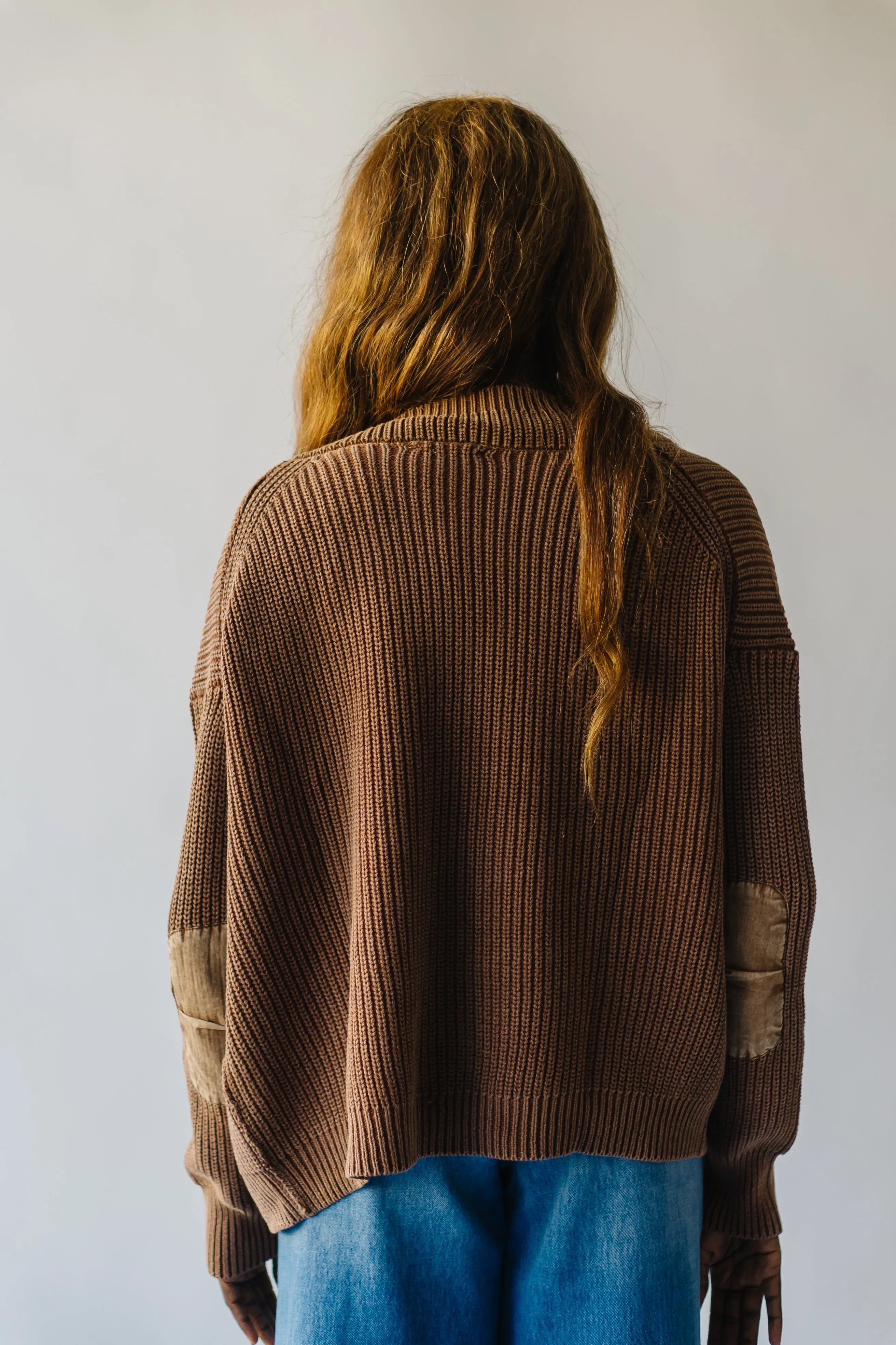 The Tonopah Mineral-Washed Cardigan in Chocolate Brown