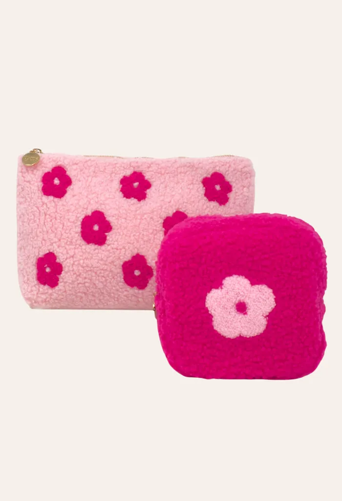 Tiny Teddy Cosmetic Bag-Hot Pink