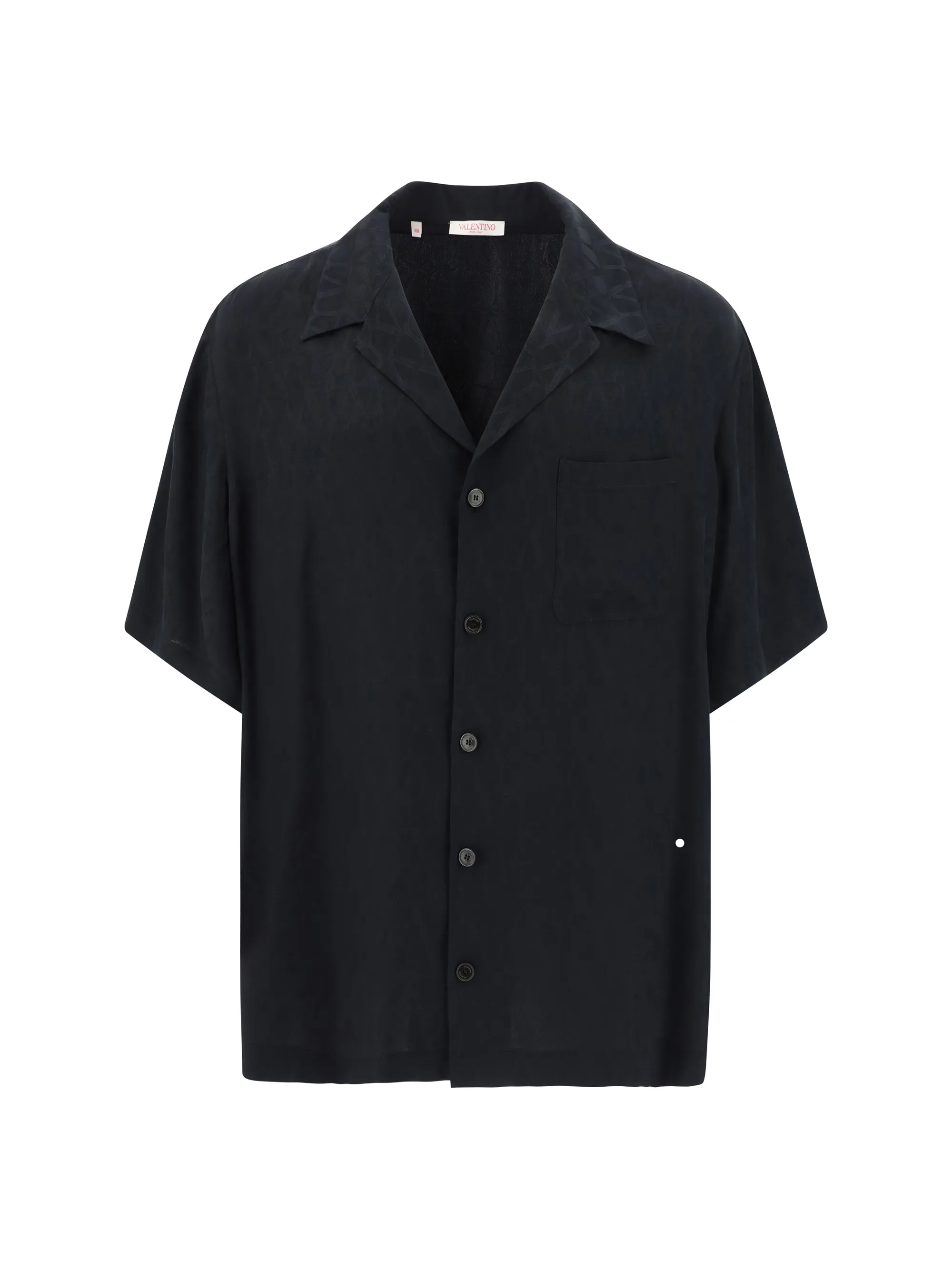 VALENTINO  |Silk Short Sleeves Front Button Luxury Shirts