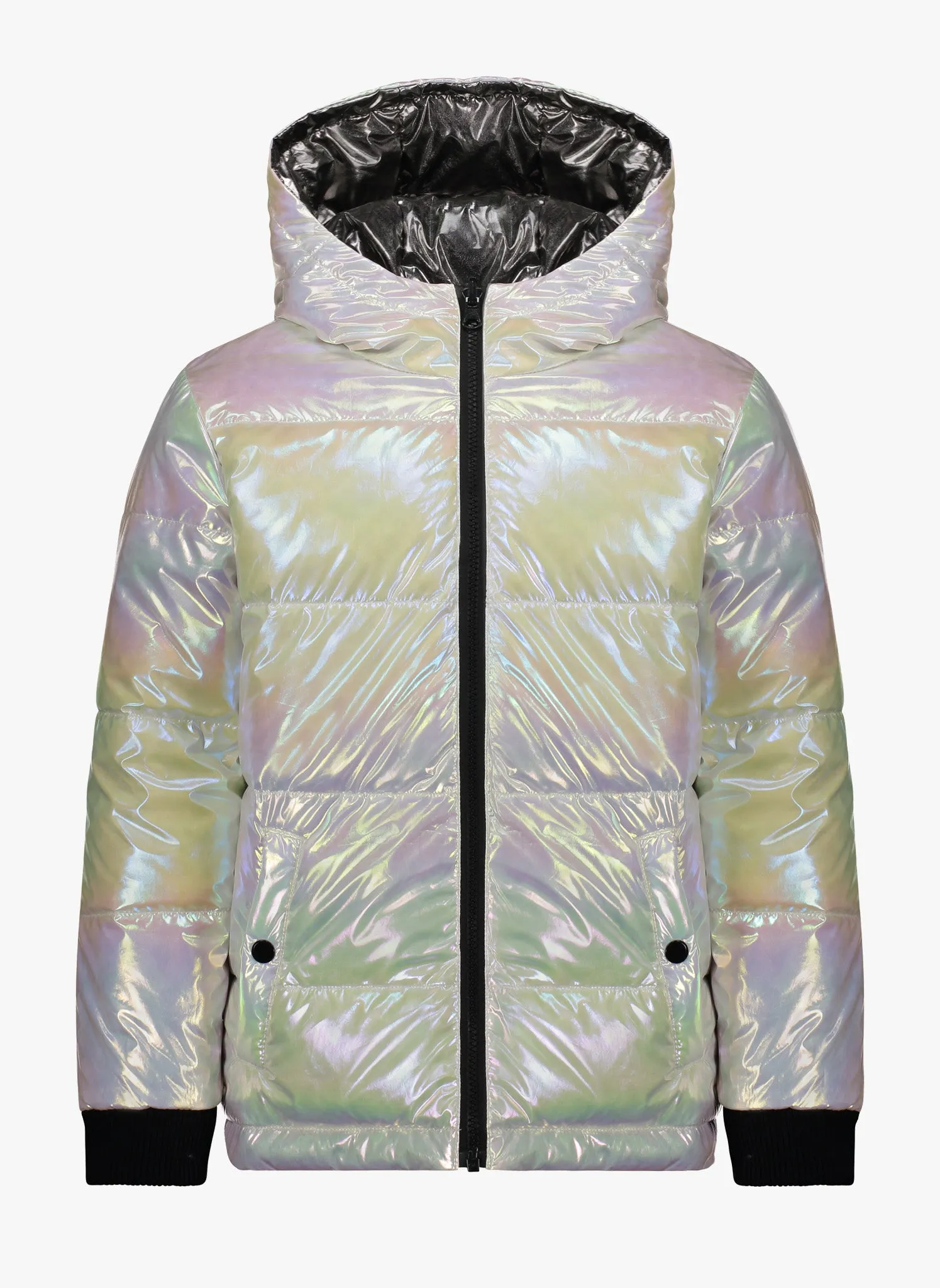 Vierra Rose Jusuf Reversible Jacket in Pearl Iridescent/Metallic Grey