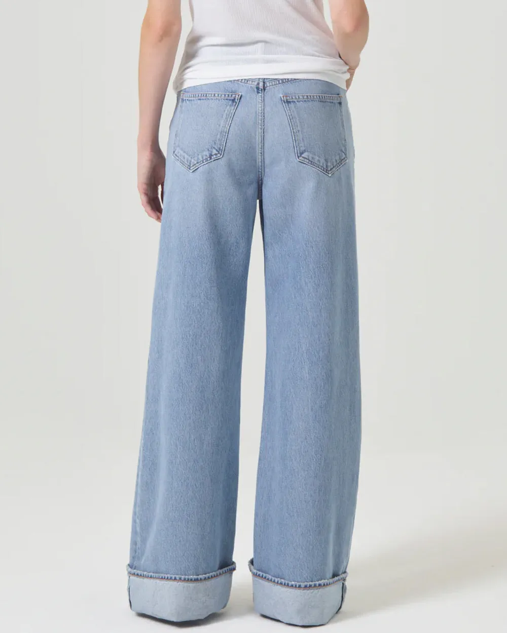 Vintage Pale Wide Leg Dame Jean in Showdown