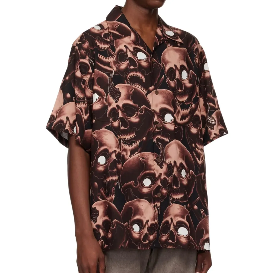 WACKO MARIA  |Skull Short Sleeves Front Button Shirts