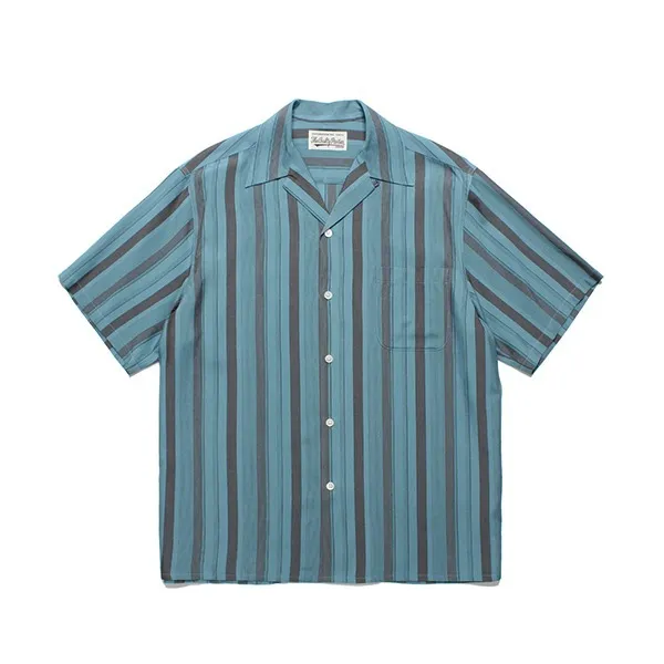 WACKO MARIA  |Stripes Unisex Street Style Plain Short Sleeves Logo