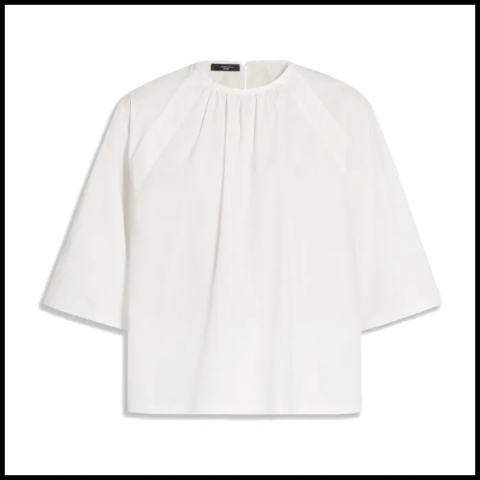 Weekend Max Mara  |Casual Style Cropped Cotton Party Style Office Style