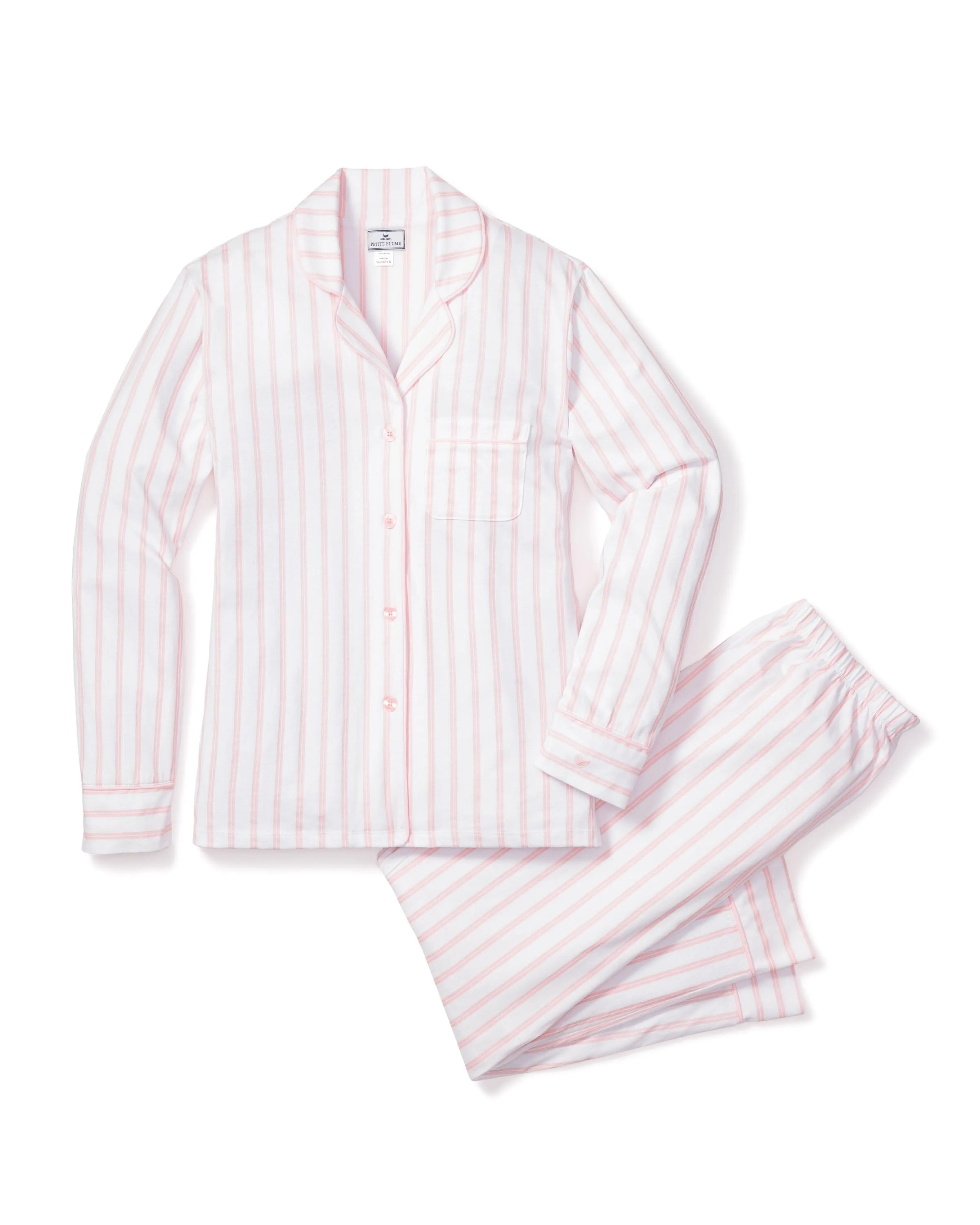 Women's Pima Pajama Set | Pink Stripe